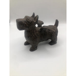 Vintage Cast Iron Scottie Dog With Wings